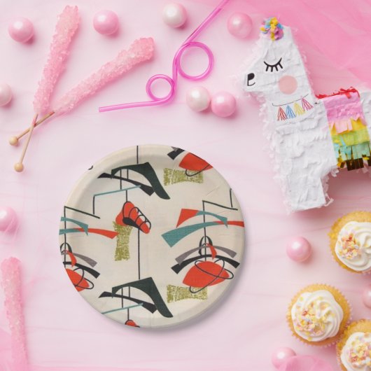 Bord voor middeleeuwse moderne atoomstof (Feest)