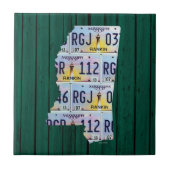 Bord voor Mississippi-licentie - Kaart keramische  Tegeltje (Voorkant)