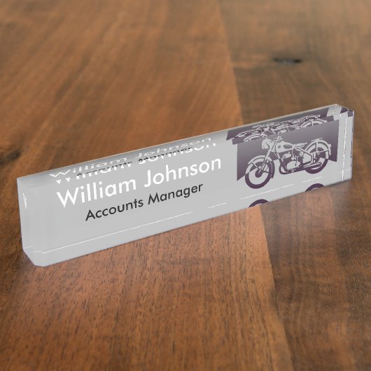  Bord voor motorfietdesk Naambordje (Zijkant)