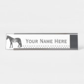 Bord voor  naam Floral Horse Bureau Naambordje (Voorkant)