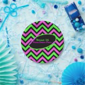 Bord voor Neon Chevron Custom Party-papier (Feest)