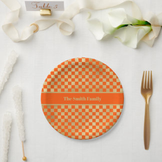 Bord voor Oranje Gold Checkered