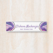 Bord voor Paarse Geode Kantoor Deurnaam Deurbordje (Voorkant)