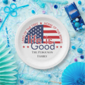 Bord voor patriottisch Amerikaans vlaggenpapier (Feest)