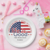 Bord voor patriottisch Amerikaans vlaggenpapier (Feest)