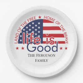 Bord voor patriottisch Amerikaans vlaggenpapier