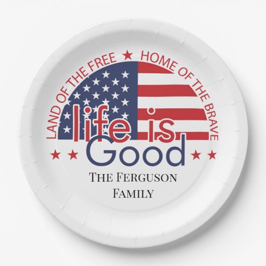 Bord voor patriottisch Amerikaans vlaggenpapier (Voorkant)