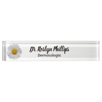 Bord voor persoonlijke naam arts met Daisy Graphic Naambordje