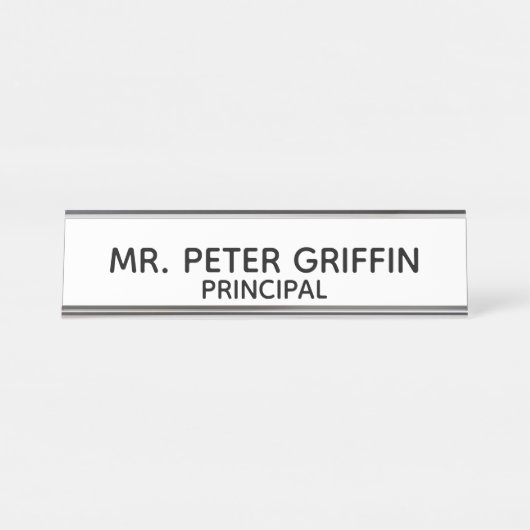 Bord voor persoonlijke naam bureau naambordje (Voorkant)
