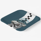 Bord voor raceauto's, groen, zwart en witpapier (Gebogen)