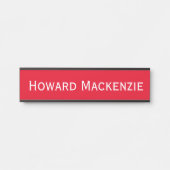 Bord voor rode handbordnaam deurbordje (Voorkant)