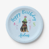 Bord voor rottweiler van Birthday Party (Voorkant)