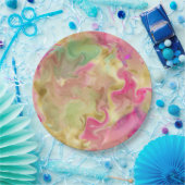 Bord voor roze, gouden, groene marmer (Feest)