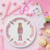 Bord voor roze kerstpapier, met de Nutnesskraker (Feest)