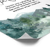 Bord voor sanitaire maskerhaltes in roestige berge poster (Hoek)