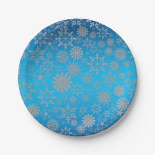 Bord voor snowflake-kerstpapier met sparkle Silver