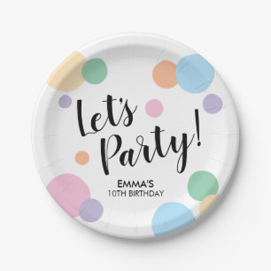 Bord voor Stippen van Confetti voor regenboogregen