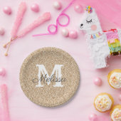 Bord voor Sunset Gold Glitter & Sparkle Monogram P (Feest)