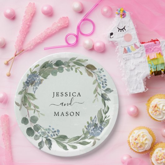 Bord voor usty Blue Eucalyptus Wedding Shower Pape (Feest)