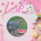 Bord voor  van kippen- en watermeloenpapier (Feest)
