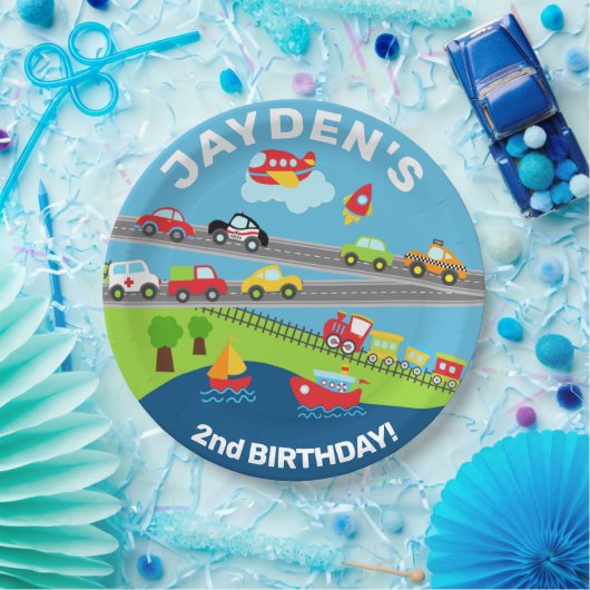 Bord voor verjaardagscadeau van transportvoertuige (Feest)