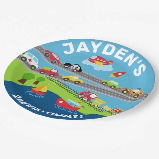 Bord voor verjaardagscadeau van transportvoertuige (Gekanteld)