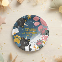 Bord voor verjaardagspapier van magische caticorn