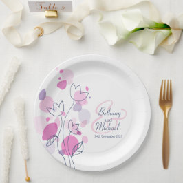 Bord voor verwant bont, bloesems, aangepast papier