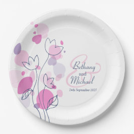 Bord voor verwant bont, bloesems, aangepast papier