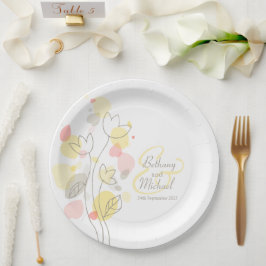Bord voor verwant bont, bloesems, aangepast papier