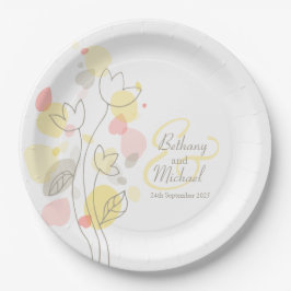 Bord voor verwant bont, bloesems, aangepast papier