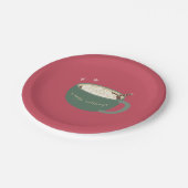 Bord voor warme chocolade kerstpapier (Gekanteld)