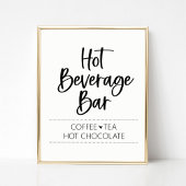 Bord voor warme drank thee koffie warme chocolade  poster