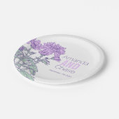 Bord voor weduwschap met chrysanthemum (Gekanteld)