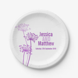 Bord voor weduwschap, modern bloemenpapier