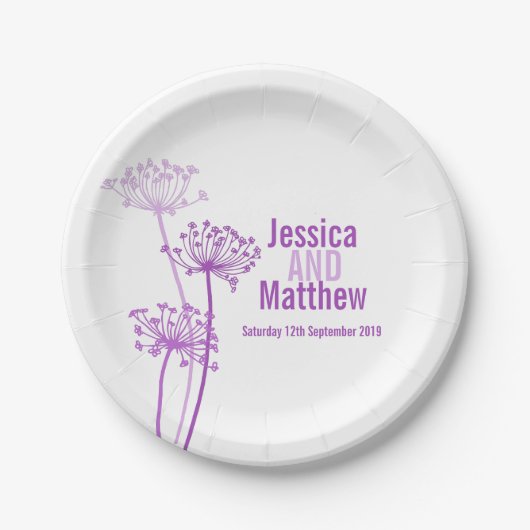 Bord voor weduwschap, modern bloemenpapier (Voorkant)