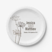 Bord voor weduwschap, modern bloemenpapier (Voorkant)