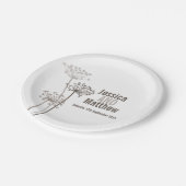 Bord voor weduwschap, modern bloemenpapier (Gekanteld)