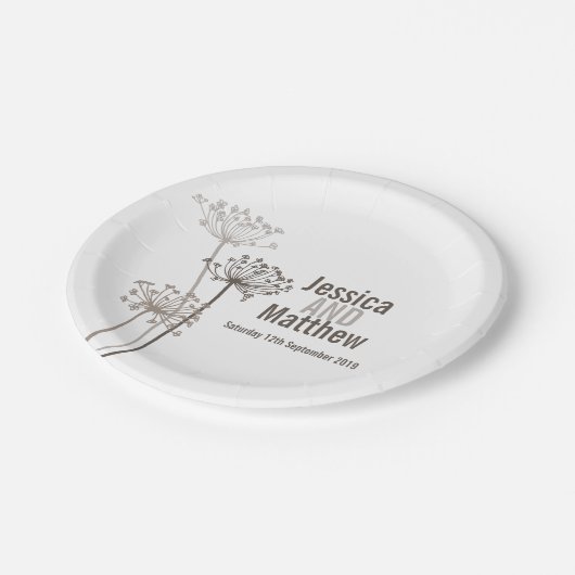 Bord voor weduwschap, modern bloemenpapier (Gekanteld)