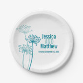 Bord voor weduwschap, modern bloemenpapier (Voorkant)