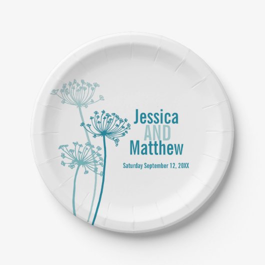 Bord voor weduwschap, modern bloemenpapier (Voorkant)