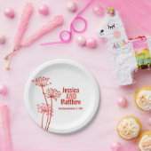 Bord voor weduwschap, modern bloemenpapier (Feest)