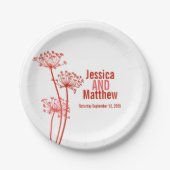 Bord voor weduwschap, modern bloemenpapier (Voorkant)