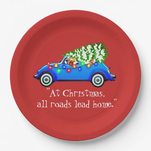 Bord voor weg naar kerstpapier (Voorkant)