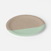 Bord voor wegwerppapier met kraft- en mintpastel (Gekanteld)