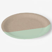 Bord voor wegwerppapier met kraft- en mintpastel (Gekanteld)