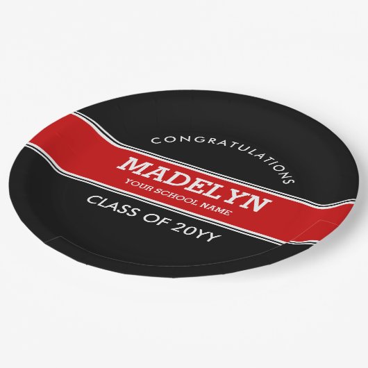 Bord voor zwart-wit en rood Afstuderen (Gekanteld)