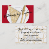 Bord vork napkin chef catering visitekaartje (Voorkant / Achterkant)