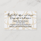 Bord vork napkin chef catering visitekaartje (Achterkant)