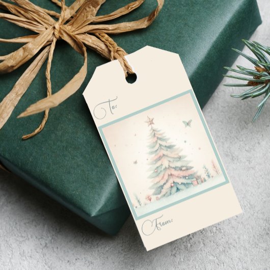 bord Vrolijk kerstfeest Cadeaulabel